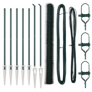 vidaXL Welded Wire Fence with Spikes 10 x 1.5 m (W x H)