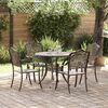 vidaXL Garden Dining Set 5 pcs Bronze Aluminium