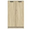 vidaXL Shoe Cabinet Sonoma Oak 59x35x100.5 cm Engineered Wood