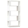 vidaXL Book Cabinet/Room Divider White 80x25x163,5 cm Solid Wood Pine