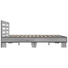 vidaXL Bed Frame without Mattress Grey Sonoma 150x200 cm King Size