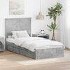 vidaXL Storage Bed Concrete Grey 90 x 200 cm Engineered Wood
