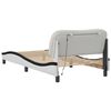 vidaXL Bed Frame with LED without Mattress "Hvar" White and Black 100x200 cm