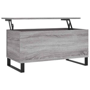 vidaXL Coffee Table Grey Sonoma 90x44,5x45 cm Engineered Wood
