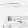 vidaXL Retractable Awning Cream 250 x 200 cm Polyester and Aluminium