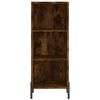 vidaXL Highboard Smoked Oak 34.5x34x180 cm Engineered Wood