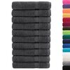 vidaXL Premium Sauna Towels "SOLUND" 10 pcs Anthracite 80x200 cm 600 gsm
