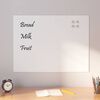 vidaXL Wall-mounted Magnetic Board White 80x60 cm Tempered Glass