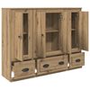 vidaXL Highboard with Drawer 3 pcs Artisan Oak Engineered Wood