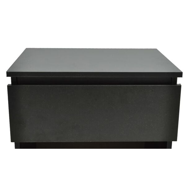 vidaXL Nightstand with One-Drawer Black 2 pcs