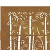 vidaXL Garden Gate 100x75 cm Corten Steel Bamboo Design