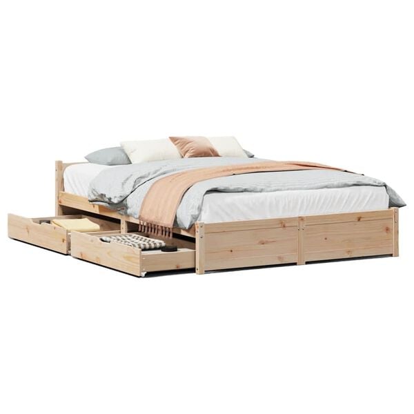 vidaXL Bed Frame without Mattress 120x200 cm Solid Wood Pine