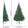 vidaXL Artificial Pre-lit Christmas Tree Green 180 cm PVC