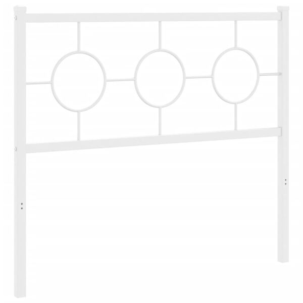 vidaXL Metal Headboard White 100 cm