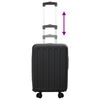 vidaXL Suitcase Folding with Lock Black 34 x 23 x 55.5 cm ABS Plastic
