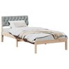 vidaXL Bed frame Brown and light grey 90 x 200 cm Solid pine wood