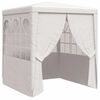 vidaXL Party Tent | White | Polyethylene | 2x2m | Water-resistant | Party Tent
