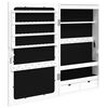 vidaXL Mirror Jewellery Cabinet with LED Lights Wall Mounted White