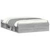 vidaXL Bed Frame without Mattress Grey Sonoma 135x190 cm Double Double