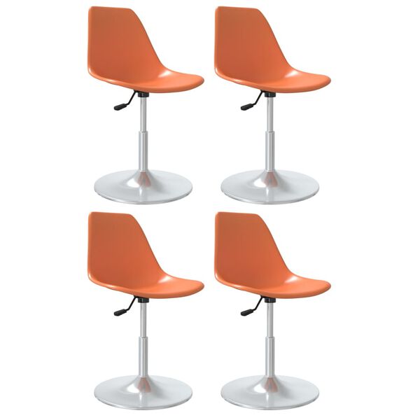 vidaXL Swivel Dining Chairs 4 pcs Orange PP