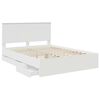 vidaXL Bed Frame with Drawer White 150 x 200 cm Engineer Wood