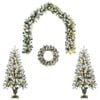 vidaXL Mini Christmas Tree Set 120 cm 275 LEDs Warm White PVC