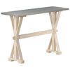 vidaXL Console Table with Zinc Top 118x35x76 cm Solid Mango Wood