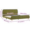 vidaXL Bed Frame without Mattress Green Fabric 135x190 cm Double