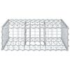 vidaXL Gabion Raised Bed Silver 60 x 60 x 20 cm Galvanised Steel