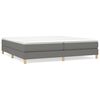 vidaXL Box Spring Bed Frame Dark Grey 200x200 cm Fabric