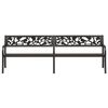 vidaXL Twin Garden Bench 246 cm Black Steel