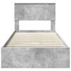 vidaXL Storage Bed Concrete Grey 90 x 200 cm Engineered Wood