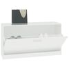 vidaXL Shoe Bench High Gloss White 80x24x45 cm Engineered Wood