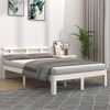 vidaXL Bed Frame without Mattress White 140x190cm
