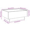 vidaXL Coffee Table with LED Black 70x50x30 cm Engineered Wood