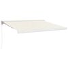 vidaXL Manual Awning 3.5 x 2.5 m Cream 100% Polyester