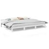 vidaXL Family Bed Frame No Mattress White 240x200 cm Solid Wood Pine