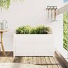 vidaXL Garden Planter White 90x50x50 cm Solid Wood Pine