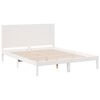 vidaXL Extra Long Bed Frame without Mattress White 160x210 cm Solid Wood