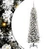 vidaXL Artificial Christmas Tree with 150 LEDs with Stand White 150 cm