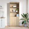 vidaXL Highboard Sonoma Oak 70x35x180 cm Engineered Wood
