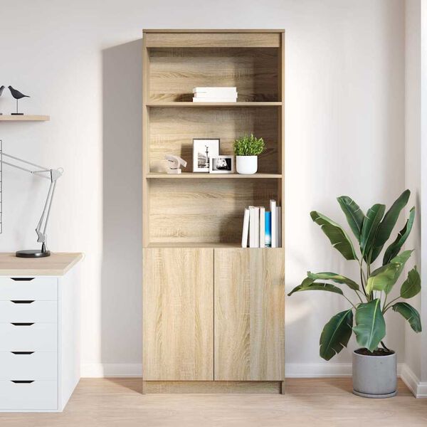 vidaXL Highboard Sonoma Oak 70x35x180 cm Engineered Wood