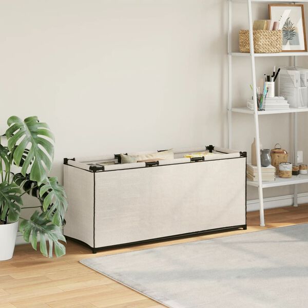 vidaXL Storage Box Cream 105x34.5x45 cm Fabric