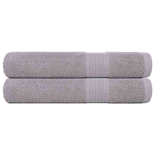 vidaXL Towels "FROGN" 2 pcs Grey 100x200 cm 360 gsm