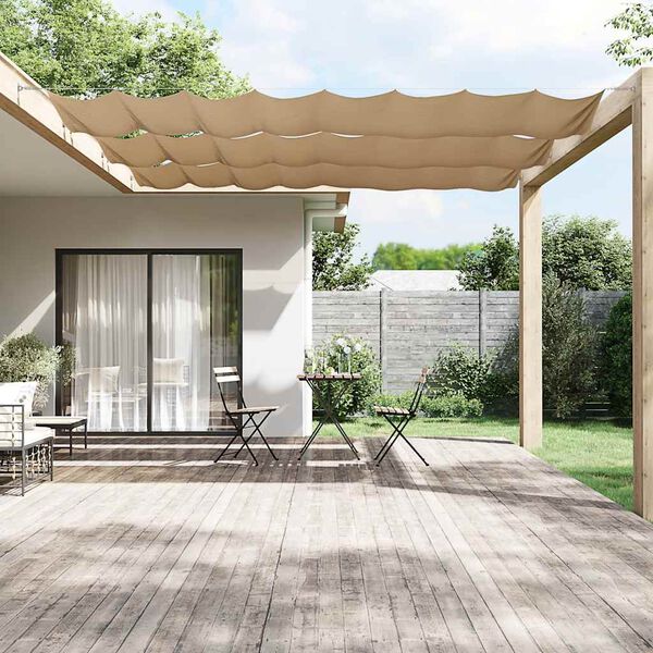 vidaXL Vertical Awning Taupe 180x1000 cm Oxford Fabric