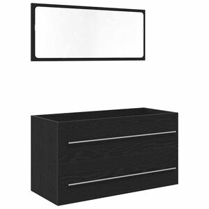 vidaXL Sink Cabinet Black Oak 90 x 45 x 1.5 cm Engineered Wood