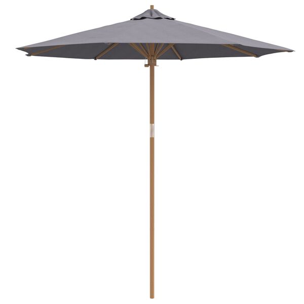 vidaXL Garden Parasol Dark grey 240 x 240 x 260 cm Bamboo