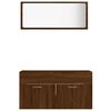 vidaXL 2 Piece Bathroom Furniture Set Brown Oak Engineered Wood