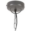 vidaXL Industrial Hanging Lamp 25 W Grey Round Mango Wood 32 cm E27