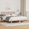 vidaXL Bed Frame with Headboard Brown 120 x 190 cm Solid Pine Wood
